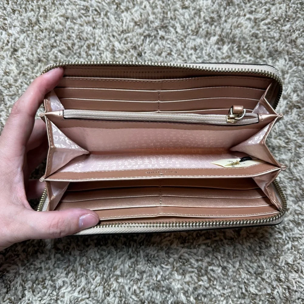 Kate Spade Wellesley Neda Continental Zip Around Wallet Rose Gold
